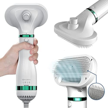 KUUBIA Pet Hair Dryer for Dogs and Cats | Portable and Quiet 2 in 1 Dog Hair Dryer with Self Cleaning Slicker Brush | Professional Pet Blow Dryer |