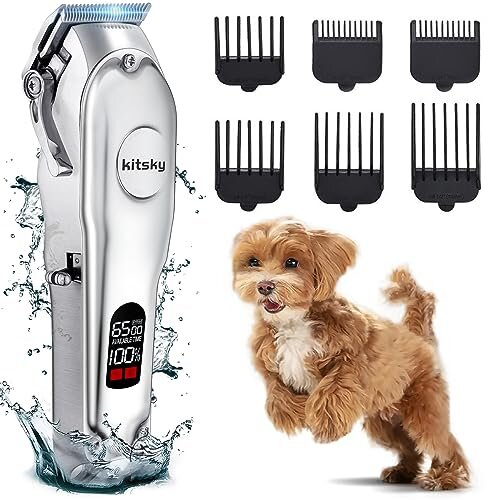 kitsky Dog Clippers Dog Grooming kit Professional for Thick Coats Heavy Hair Low Noise Rechargeable Cordless Pet Shaver for Dogs Pets and Animals on OnBuy