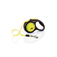 Flexi New Neon Tape Yellow Extra Small 3m Retractable Dog Leash/Lead for dogs up to 12kgs/26lbs
