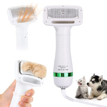 2-in-1 Pet Hair Dryer Brush: Quiet, Portable Grooming Dryer with Slicker Brush, 3 Heat Settings for Dogs & Cats (Code: 2841734/120256AM105US521/25)
