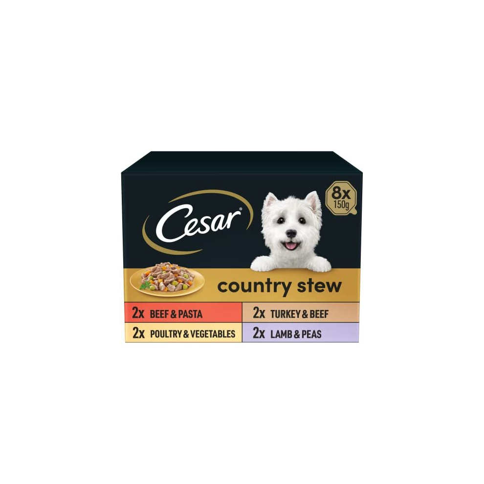 Cesar Country Stew Adult Wet Dog Food, Special Selection, Pack of 3 (3 x 8 Trays x 150 g)