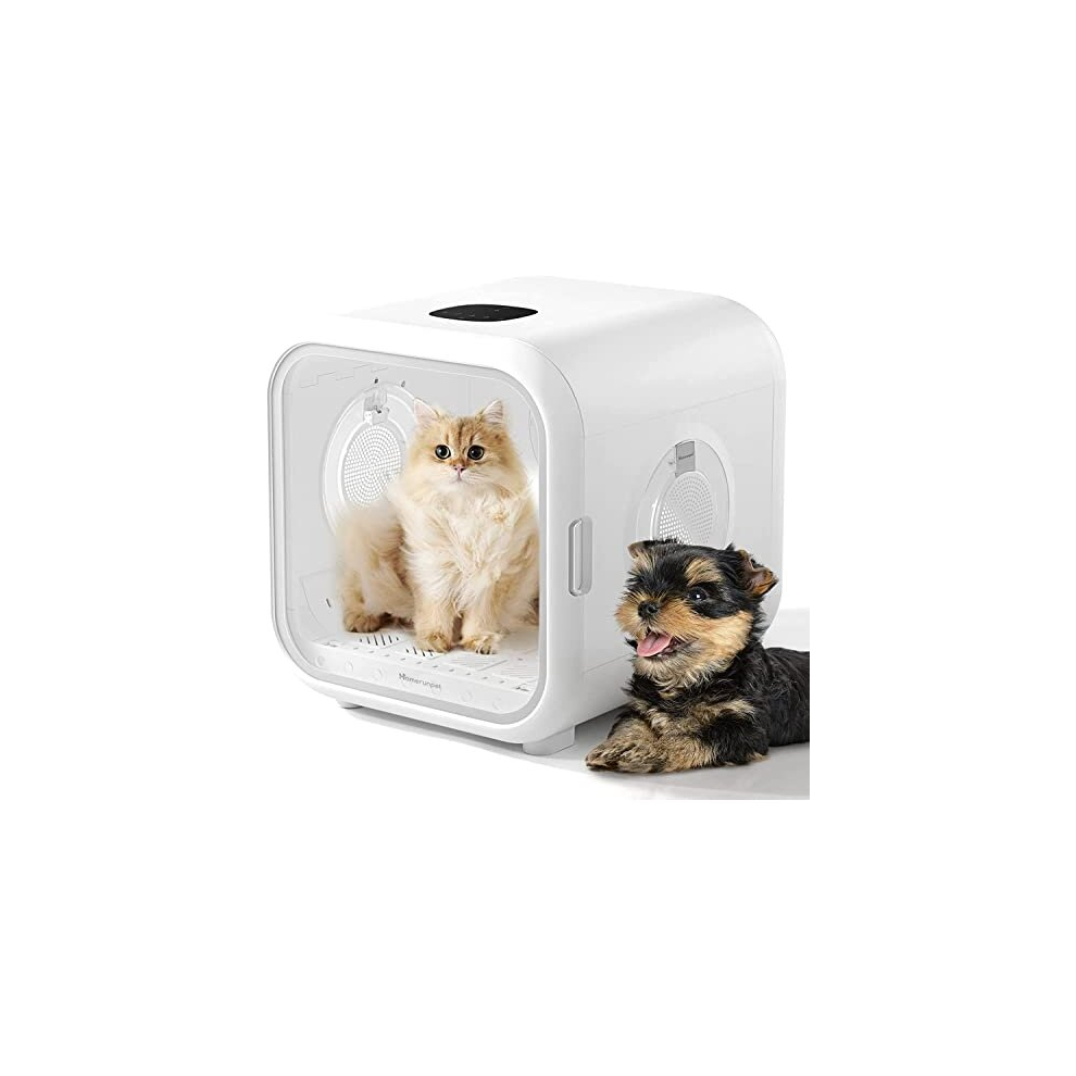 HomeRunPet Drybo Plus Automatic Pet Dryer for Cats and Small Dogs, Ultra Quiet Dog Hair Dryer with Smart Temperature Control and 360 Drying