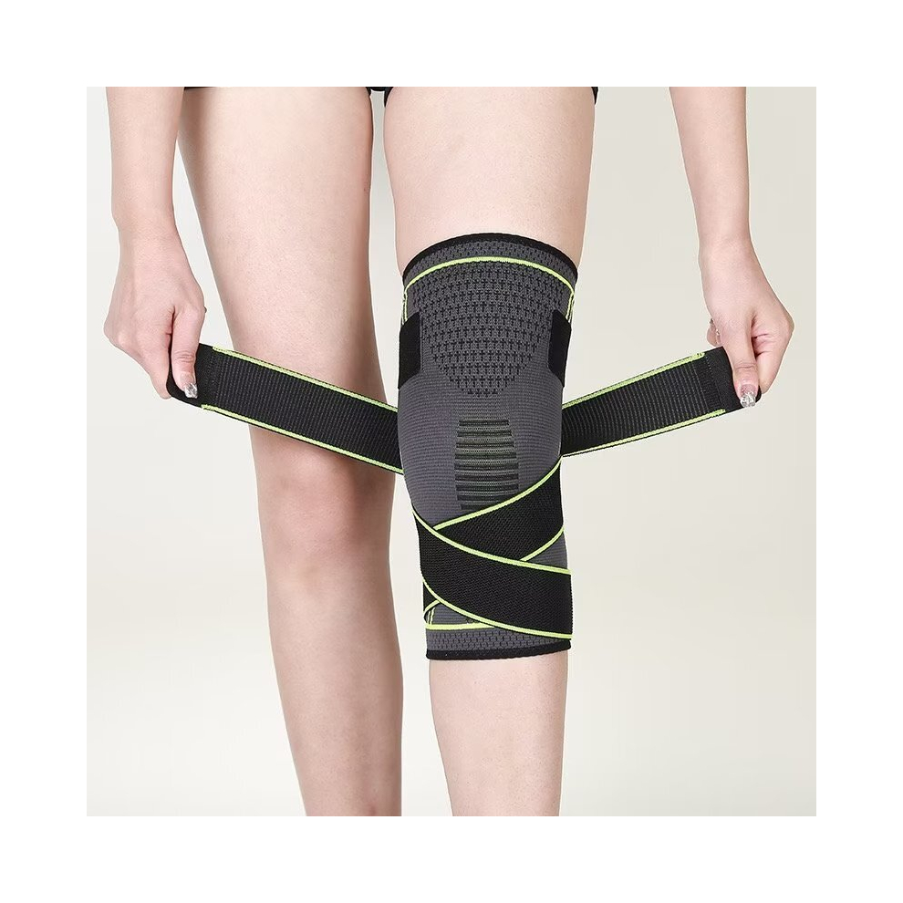 Rayches 2 Pack Knee Support, Compression Adjustable Knee Brace, Non-Slip Knee Support Brace(L)