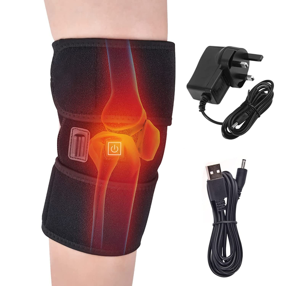 Rayches Heated Knee Pad, Knee Brace Heat Therapy, 3 Heating Modes Knee Warmer Wrap