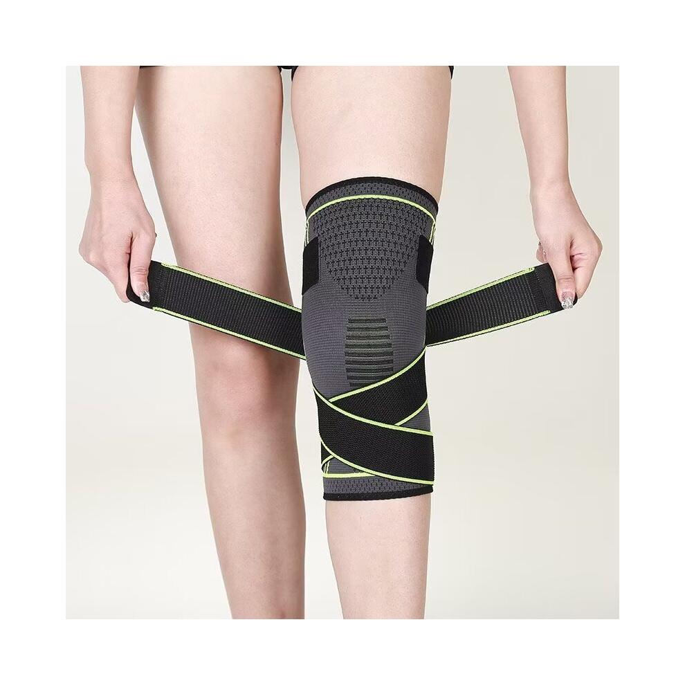 Rayches 2 Pack Knee Support, Compression Adjustable Knee Brace, Non-Slip Knee Support Brace(M)