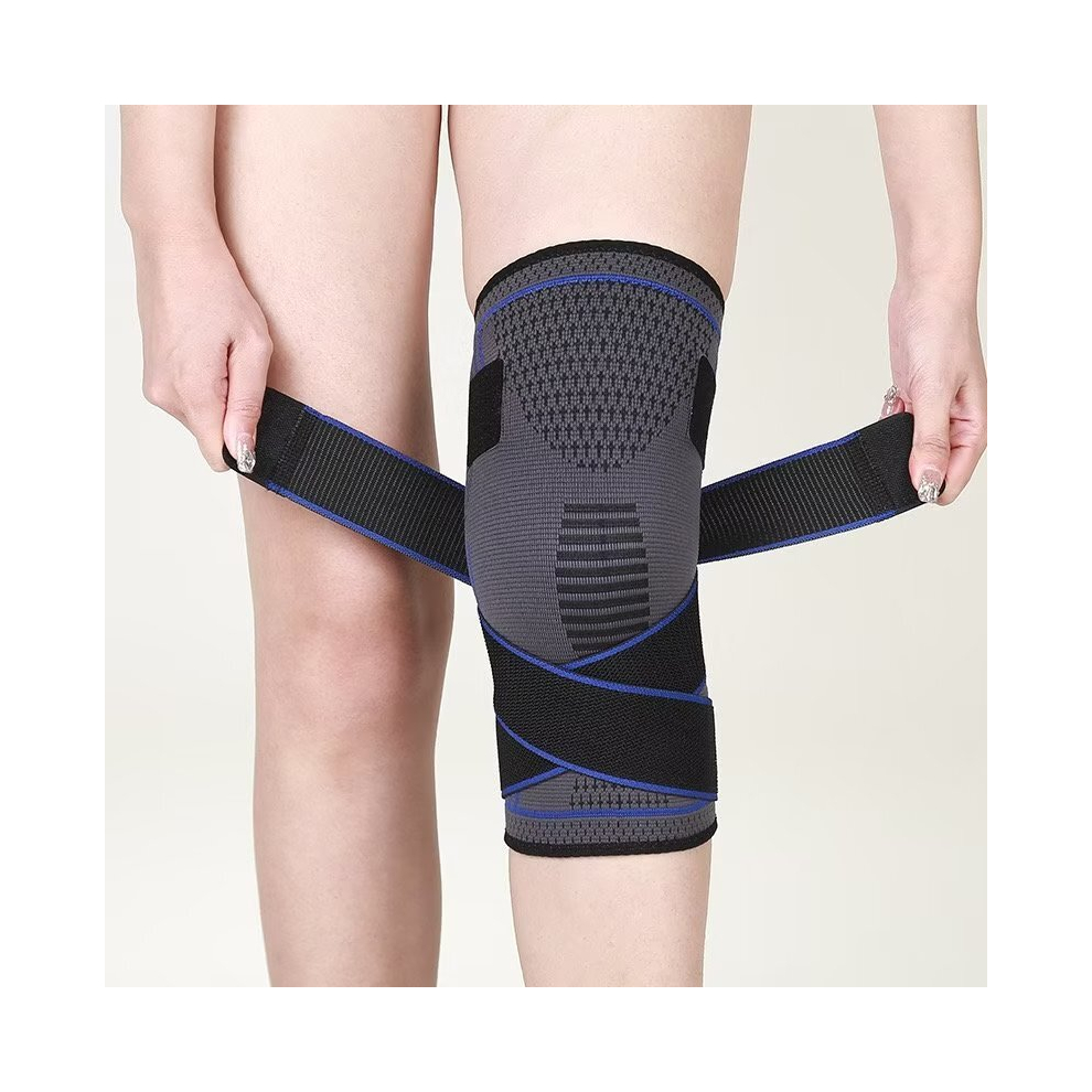 Rayches 2 Pack Knee Support, Compression Adjustable Knee Brace, Non-Slip Knee Support Brace(L)