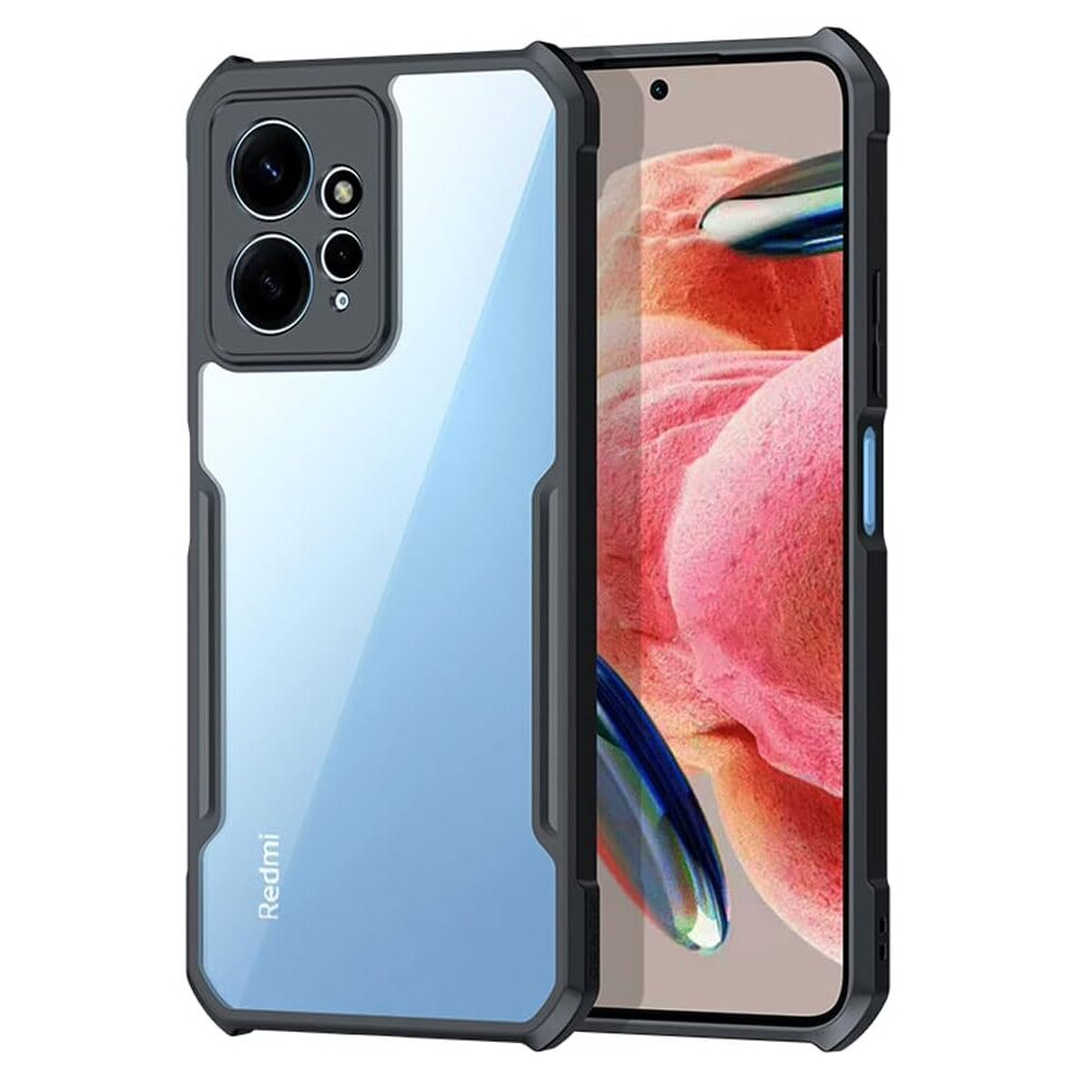 Techgear Xiaomi Redmi Note 12 Tough Case For [Fusion Armour] Premium Hybrid Tough Rugged Protective Bumper Case Heavy Duty Protection With Clear Back