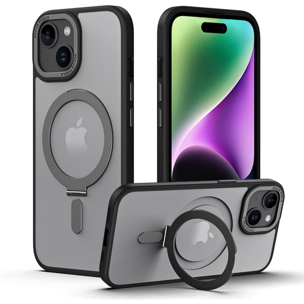 Apple Iphone 15 Stand Case [Fusion Armour Ring] Premium Hybrid Tough Rugged Protective Magnetic Kickstand Case, Compatible With Magsafe Case 5056284471543