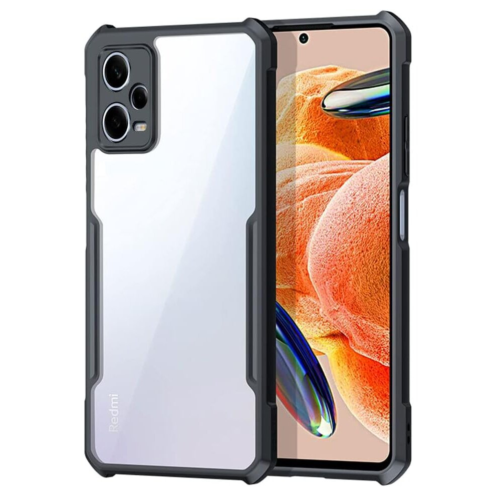 Techgear Xiaomi Redmi Note 12 Pro 5G Tough Case For [Fusion Armour] Premium Hybrid Tough Rugged Protective Bumper Case Heavy Duty Protection With Clear Back