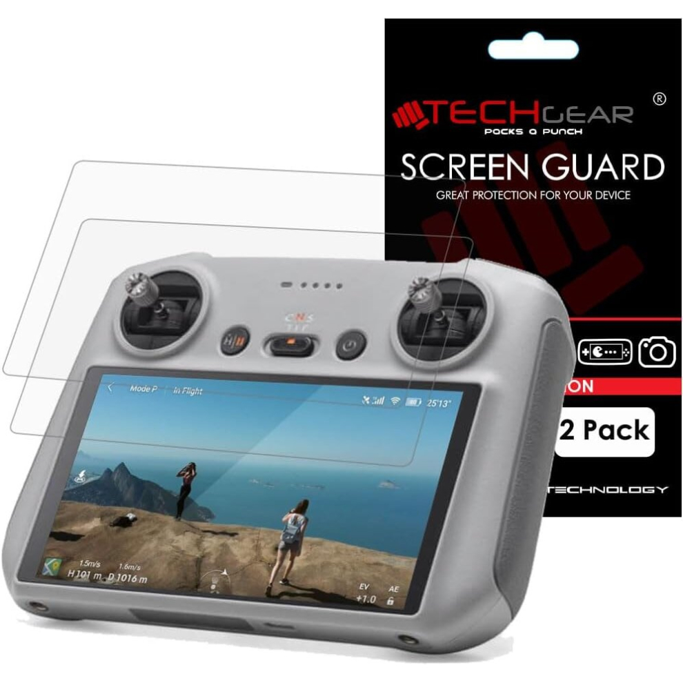 Techgear [2 Pack] Screen Protectors For Dji Rc / Dji Rc 2 Controller Of Dji Mini 3 Pro - Clear Lcd Screen Protector Film Guard Covers