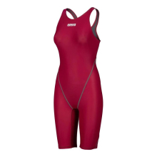(26) Arena Women Swim Suit Deep Red Powerskin ST 2.0 Next Open Back Racing Onepiece