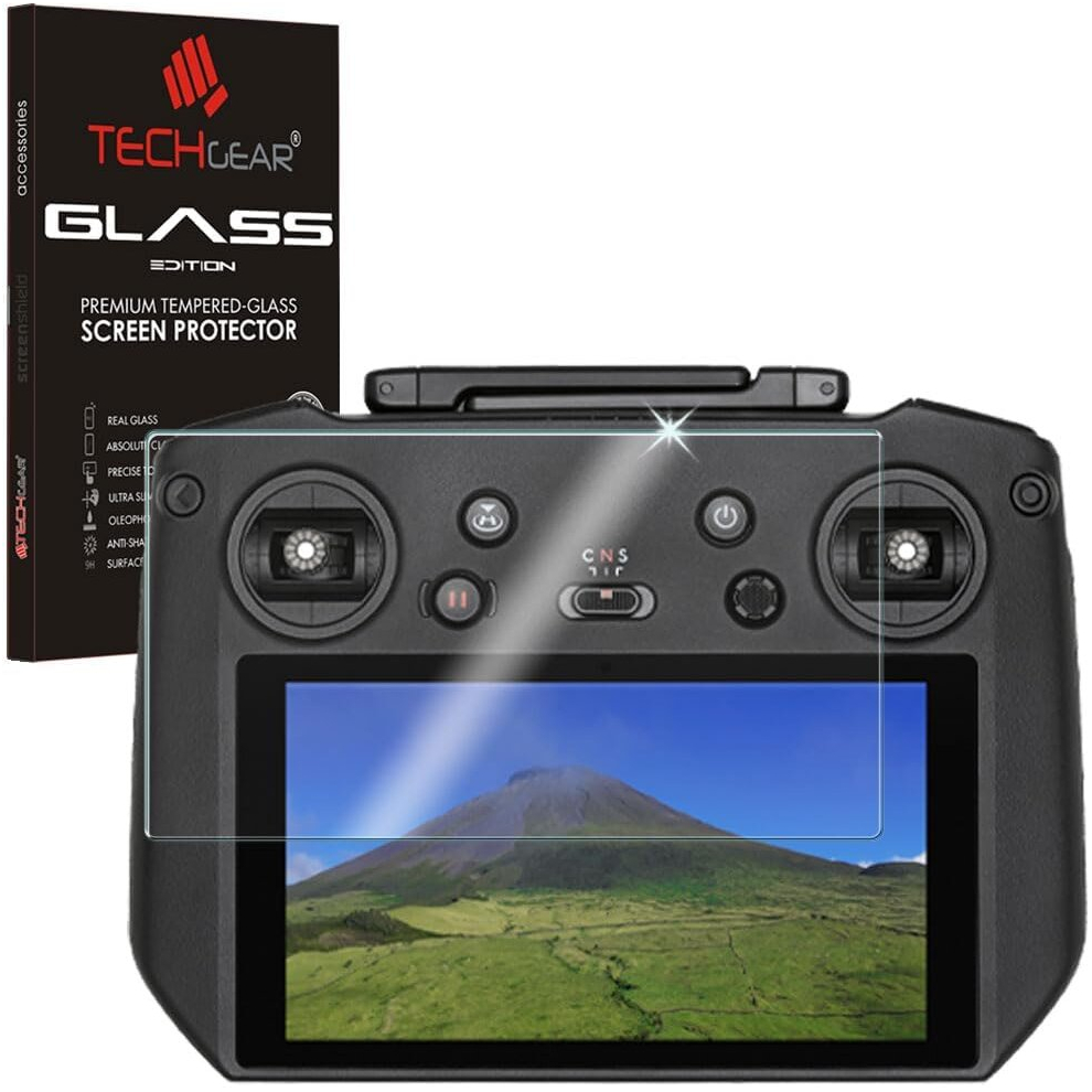 Techgear Glass Protector For Dji Rc Pro Controller, Full Tempered Glass Screen Protector For Dji Rc Pro Display Of Dji Mavic 3, Dji Air 2S [9H Hardness]