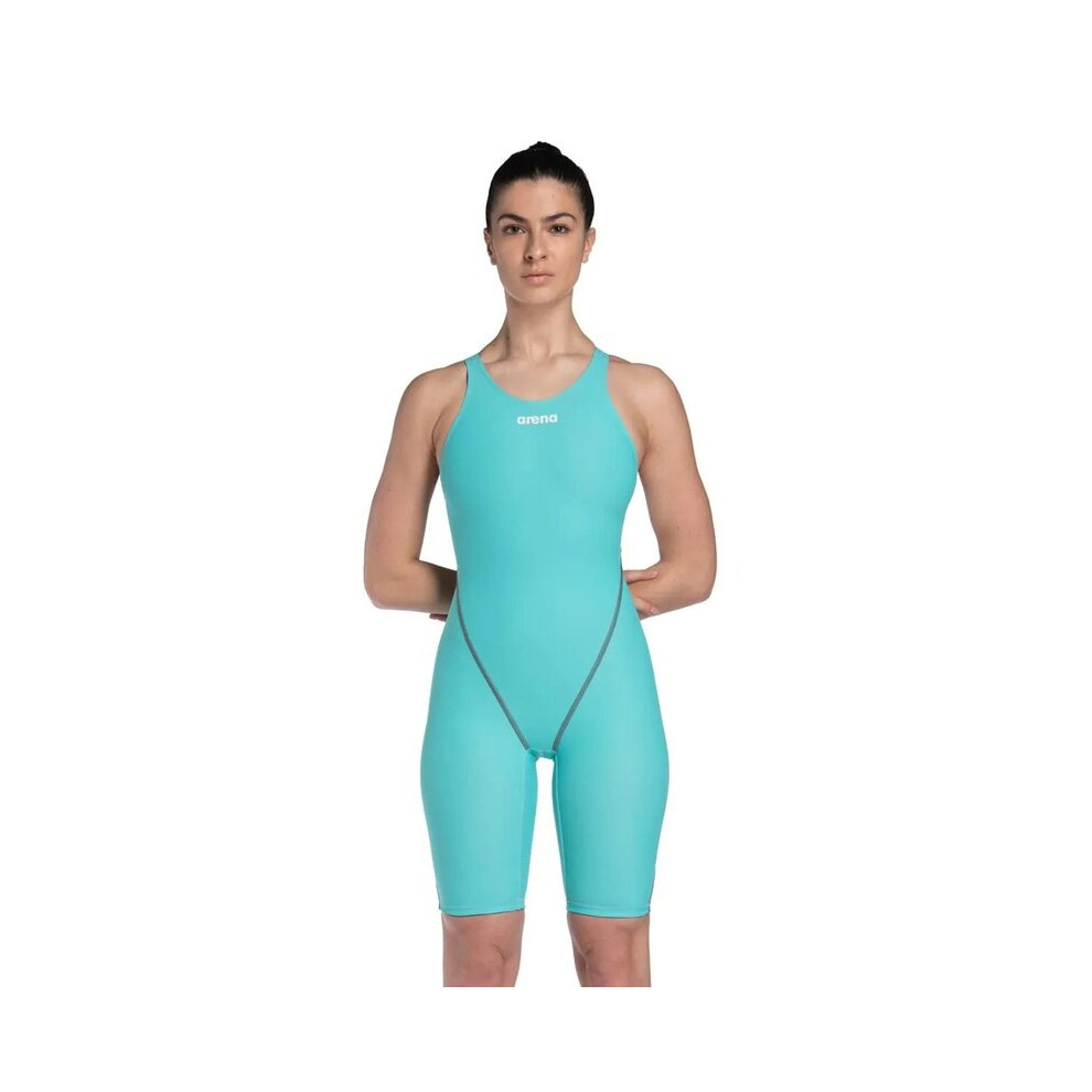 (22) Arena Women Swim Suit Aquamarine Powerskin ST 2.0 Next Onepiece Wetsuit Kneeskin