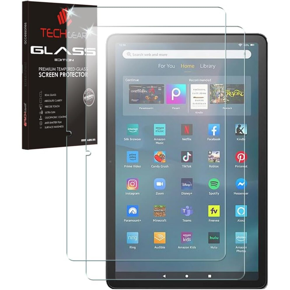 [2 Pack] Tempered Glass Screen Protectors for All New Amazon Fire Max 11" Tablets (2023 / 13th Generation [9H Toughness] [HD Clarity] [No-Bubble]