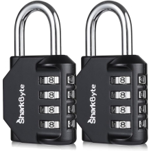 4-Dial Heavy Duty Combination Lock, Weatherproof Outdoor Lock Combination Padlock for Gym, School, Locker, Outdoor Shed, Storage, Cabinet, Toolbox