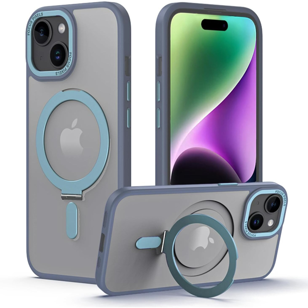 Iphone 15 Plus Stand Case [Fusion Armour Ring] Premium Hybrid Tough Rugged Protective Magnetic Kickstand Case 5056284471710