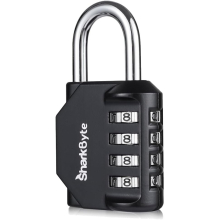 4-Dial Heavy Duty Combination Lock, Weatherproof Outdoor Lock Combination Padlock for Gym, School, Locker, Outdoor Shed, Storage, Cabinet, Toolbox