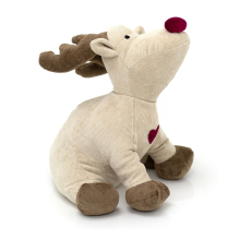 Rudy Red Nosed Reindeer Doorstop Fabric Door Stop Animal Doorstop | Novelty Indoor Deer Shaped Christmas Door Stop | Decorative Weighted Door Stopper
