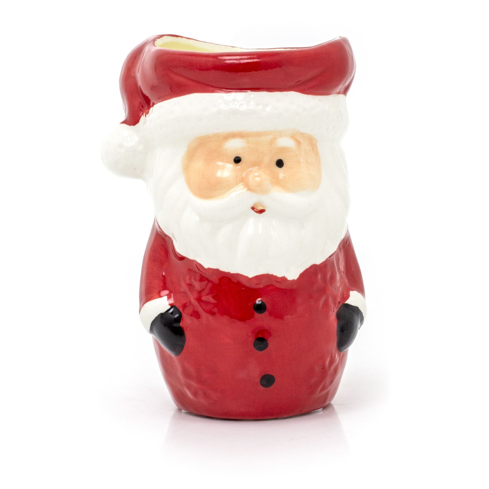 Ceramic Santa Claus with Candle | Festive Scented Candle Santa Ornament Candle Holder | Father Christmas Candle Decoration - 14cm