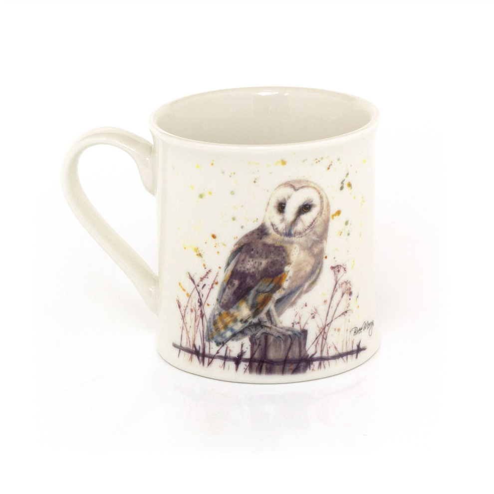 Barn Owl Fine China Coffee Cup | Woodland Owl Tea Cup Hot Drinks Tea Mug Coffee Mug | Wildlife Cup and Mug Gifts