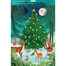 Christmas Advent Calendar Heart Of The Forest | Animal Advent Calendar Traditional Advent Calendar | Christmas Tree Picture Advent Calendar Paper Adve