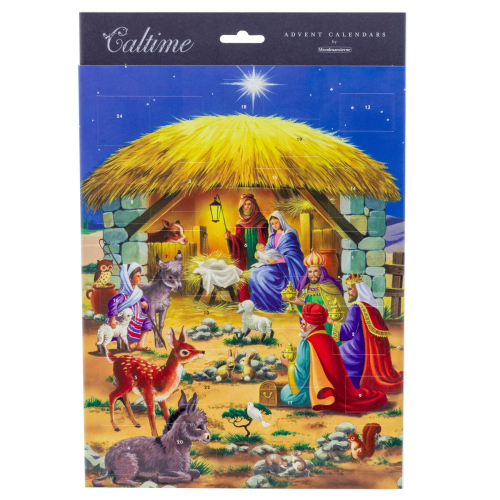 Christmas Advent Calendar Bethlehem Nativity Scene Religious Advent