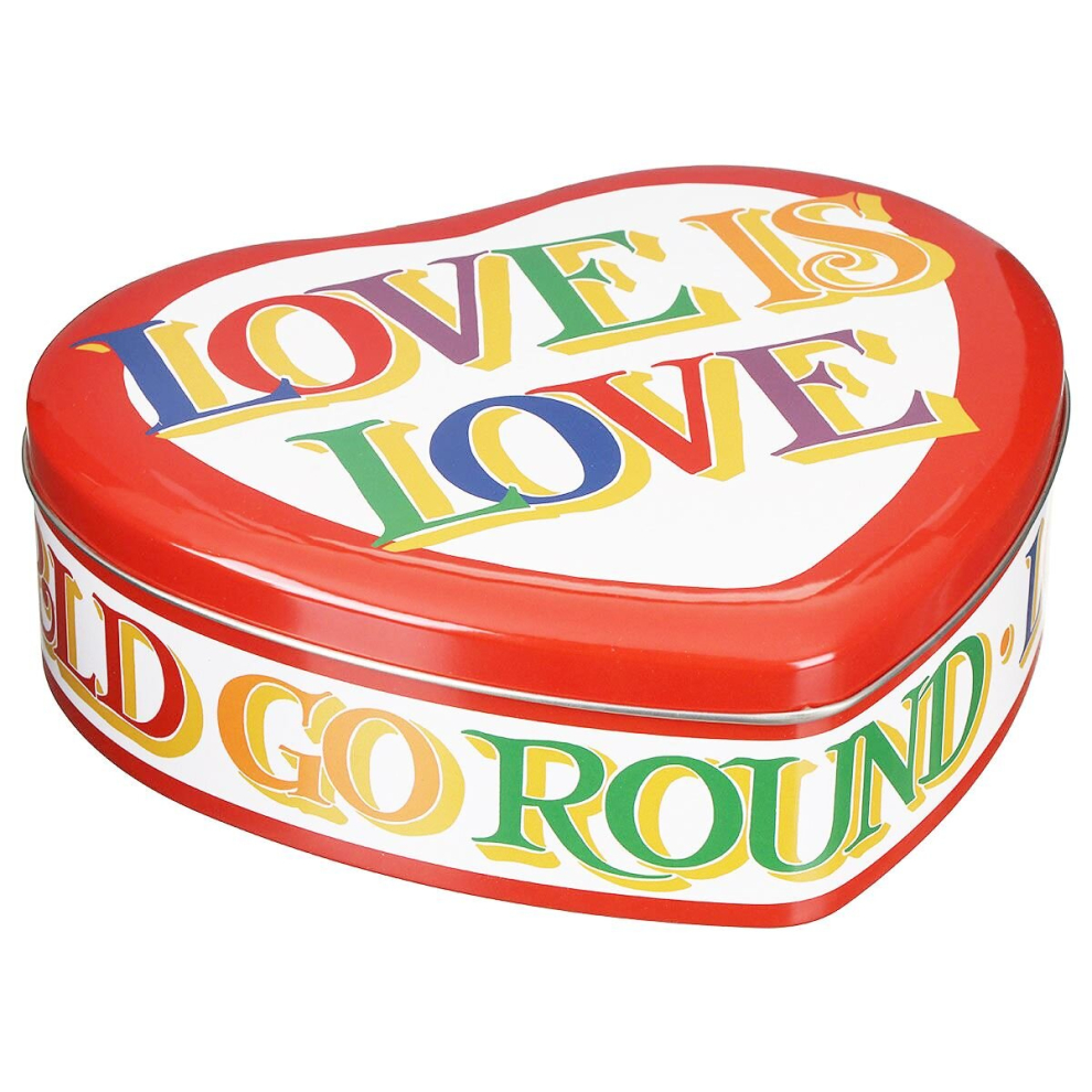 Emma Bridgewater Brighter World Large Storage Tin | Heart-Shaped Kitchen Storage Tin | Fairy Cake Cookie Muffin Treat Biscuit Tin