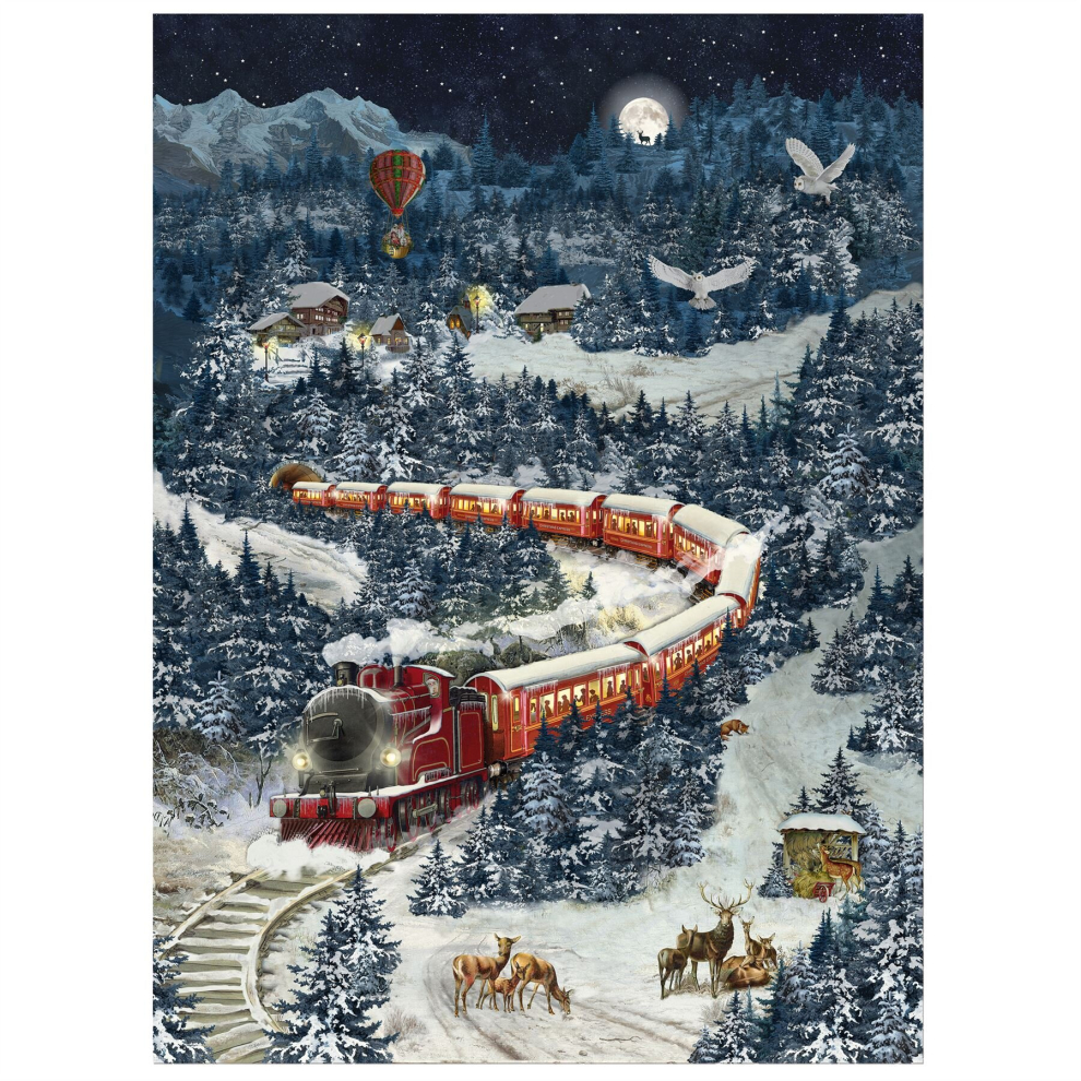 Magical Christmas Express Christmas Advent Calendar | Christmas Train Advent Calendar Traditional Advent Calendar | Picture Advent Calendar Paper Adve