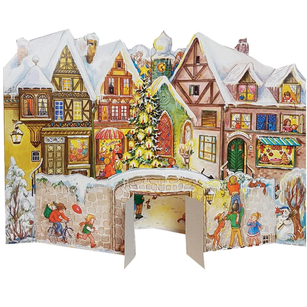 At the City Wall | 3D Freestanding Traditional Christmas Paper Advent Calendar - Image 2