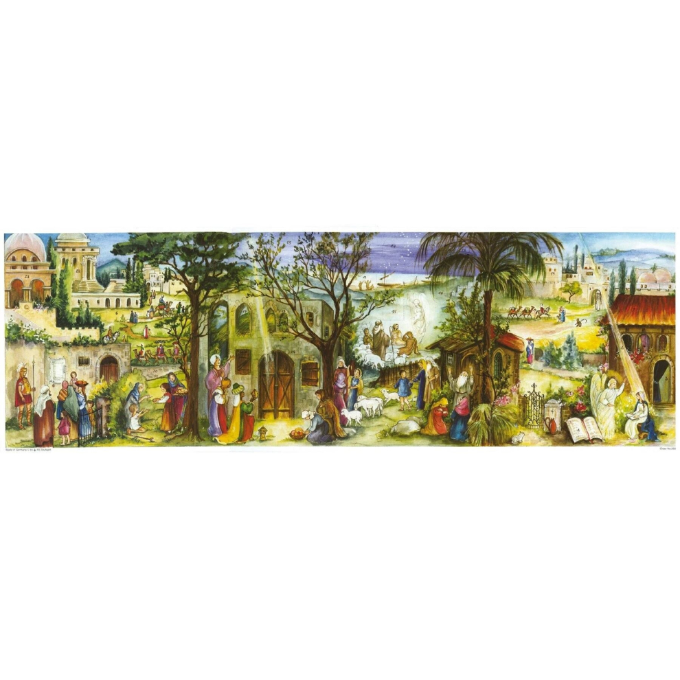 In the Holy Land Scene | Freestanding Traditional Christmas Paper Advent Calendar