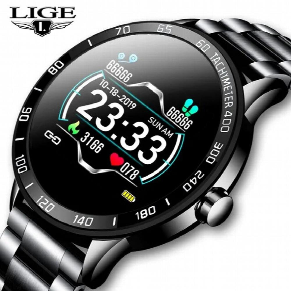 Lige Smart Watch Men Waterproof Sport Heart Rate Blood Pressure Fitness Tracker Smartwatch Pedometer Reloj Inteligente Brown 885661857534