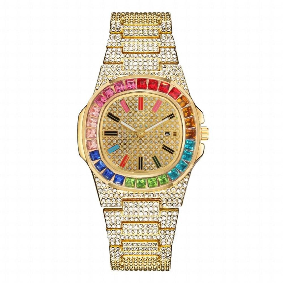 Mens Watch Top for Men Women Iced Out Watch Crystal Calendar Wrist Watches Men Relogio Masculino-image-OPC-PCX7D2Z-NEW