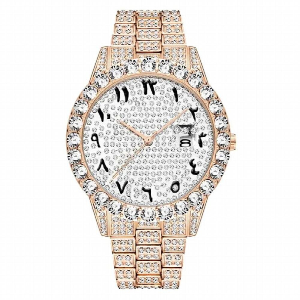 Diamond Watch For Men Datejust Waterproof Analog Quartz Watch Calendar Relogio Masculino Trending Products Multicoloured