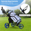 Casart 3 Wheels Golf Push Cart Golf Pull Trolley 4 Height Positions W/ Umbrella Holder 6