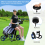 Casart 3 Wheels Golf Push Cart Golf Pull Trolley 4 Height Positions W/ Umbrella Holder 5