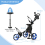 Casart 3 Wheels Golf Push Cart Golf Pull Trolley 4 Height Positions W/ Umbrella Holder 2