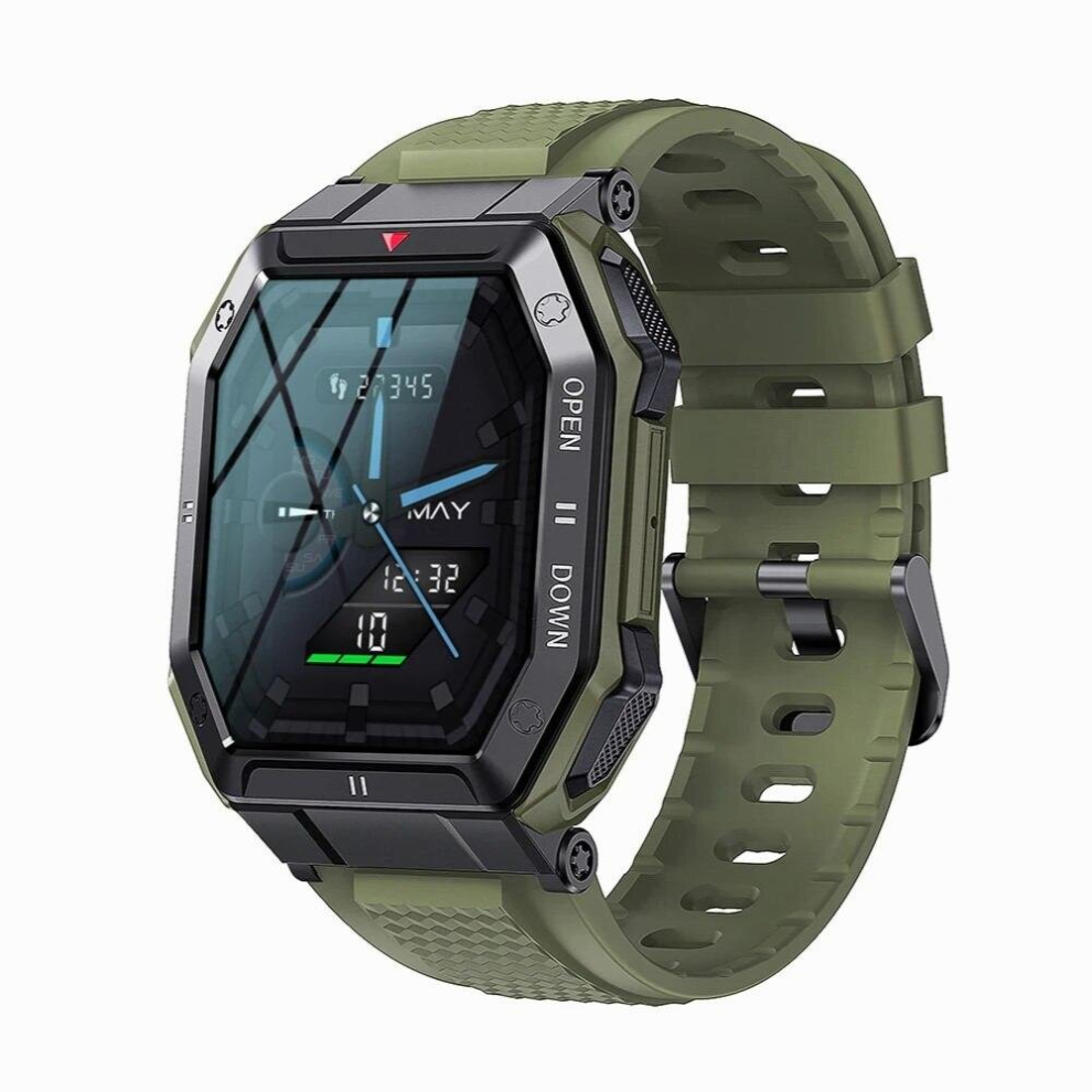 Bluetooth Call Smart Watch Men Sports Fitness Tracker Dial Ip68 Waterproof Smartwatch For Android Ios Green 885653544107