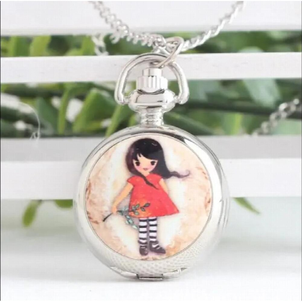 10 PCS quartz enamel girl Childrens birthday present Necklace pocket watches-image-OPC-PCX7ST8-NEW