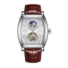 Mens Automatic Watch Business Waterproof Leather Band Men Mechanical Watches Relogio Masculino