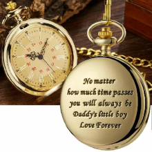 My Little Boy I LOVE YOU FOREVER Children's Gift Pocket Watch DAD Mom Mother Father to Son Quartz Fob Chain Pendant Reloj