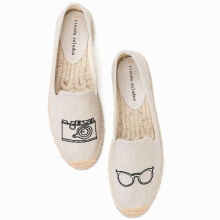 (Beige-5) Espadrilles Sapatos Embroider Shoes Comfortable Slippers Ladies Womens Casual Breathable Flax Hemp loafers