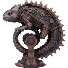Nemesis Now Steampunk Mechanical Chameleon Lizard Bronze Figurine