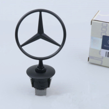 Mercedes Benz Raised Star Emblem Badge 44mm Matt Black Bonnet Hood C E S CLK