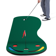 Golf Putting Green Set Golf Putting Practice Three Putting Mat W/ 3 putting Cups