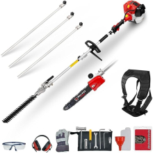 BU-KO 52cc Long Reach Petrol Hedge Trimmer and Pruner Saw