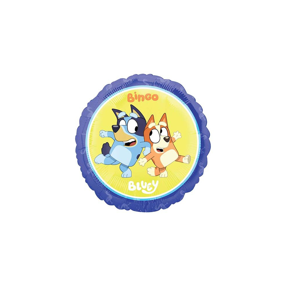 Bingo Bluey Round Foil Helium Balloon 43cm / 17 in