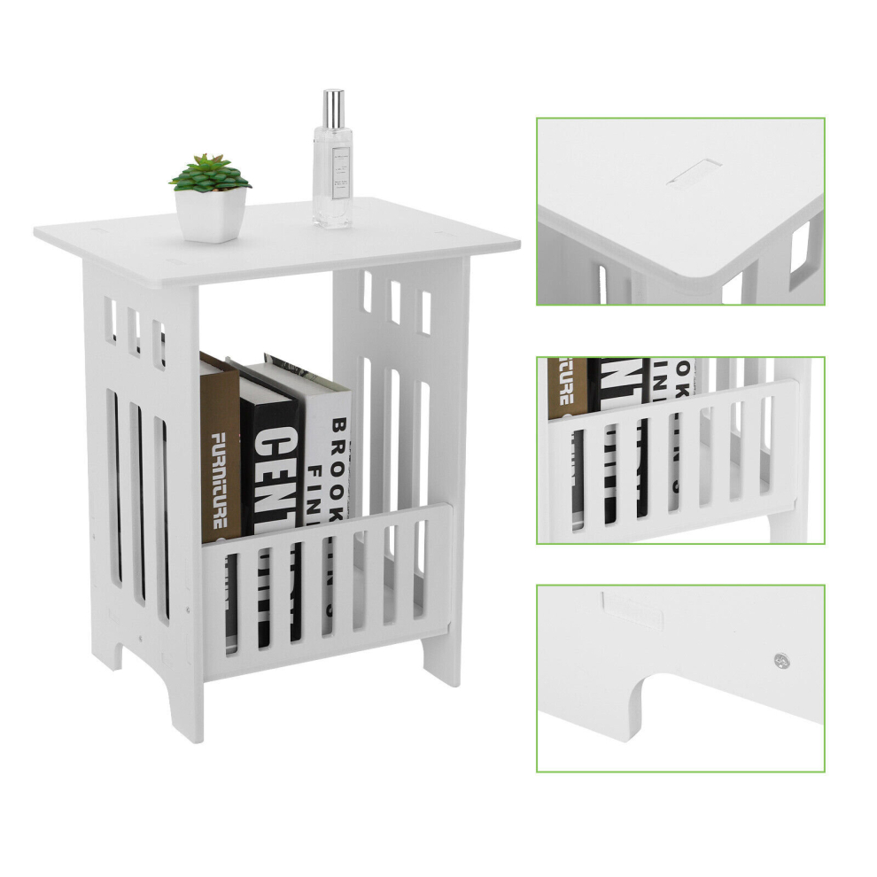Small Bedside Table Cabinet Side End Coffee Table Nightstand Storage