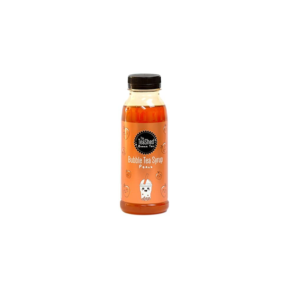 THE TEASHED Peach Bubble Tea Fruit Syrup 330ml | 11 Servings | Use with Popping Boba Juice Pearls | by THE TEASHED