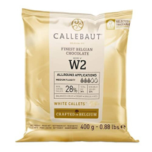 Callebaut N? W2 Finest 28% Belgian White Chocolate Couverture (Callets), 400 g