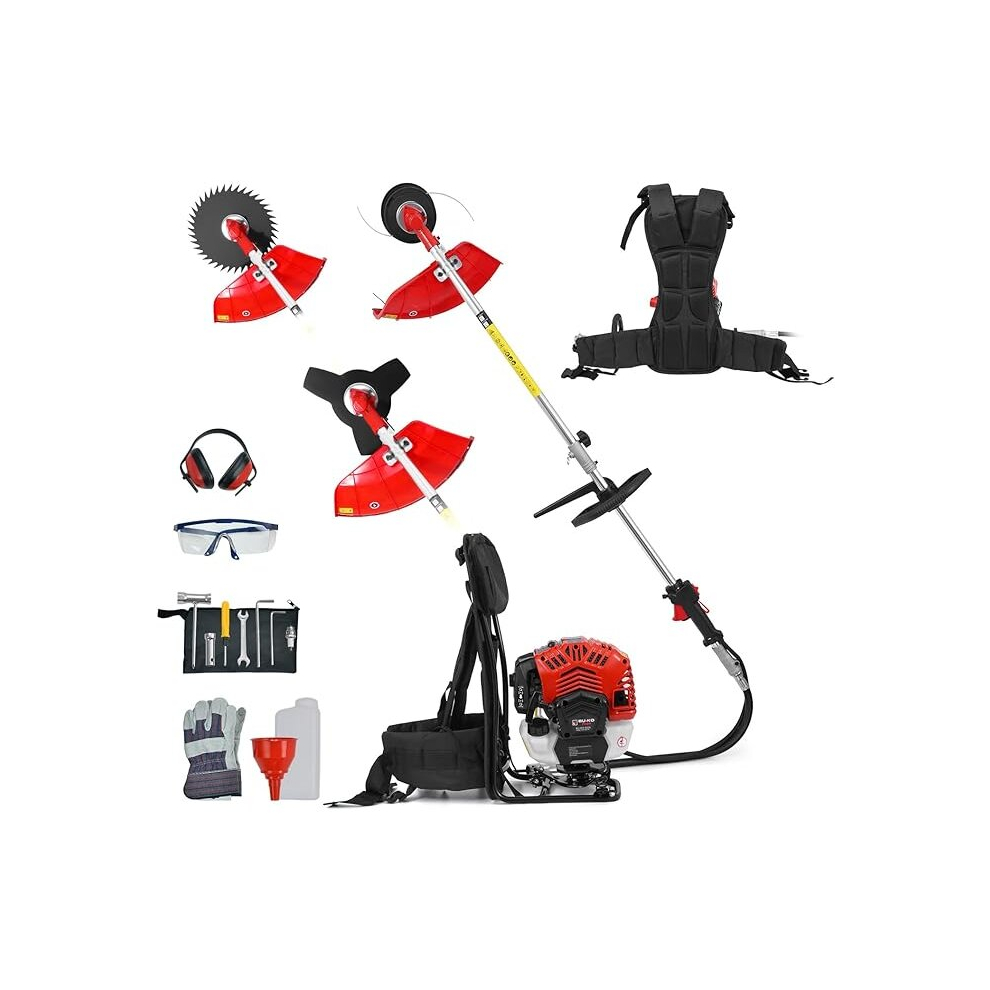 BU-KO 52cc Backpack Petrol Strimmer Garden Tool Including